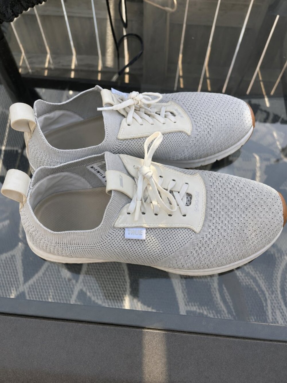 TRUE Linkswear All Day Knit II Golf Shoe Women 11.5 Bone White Gray